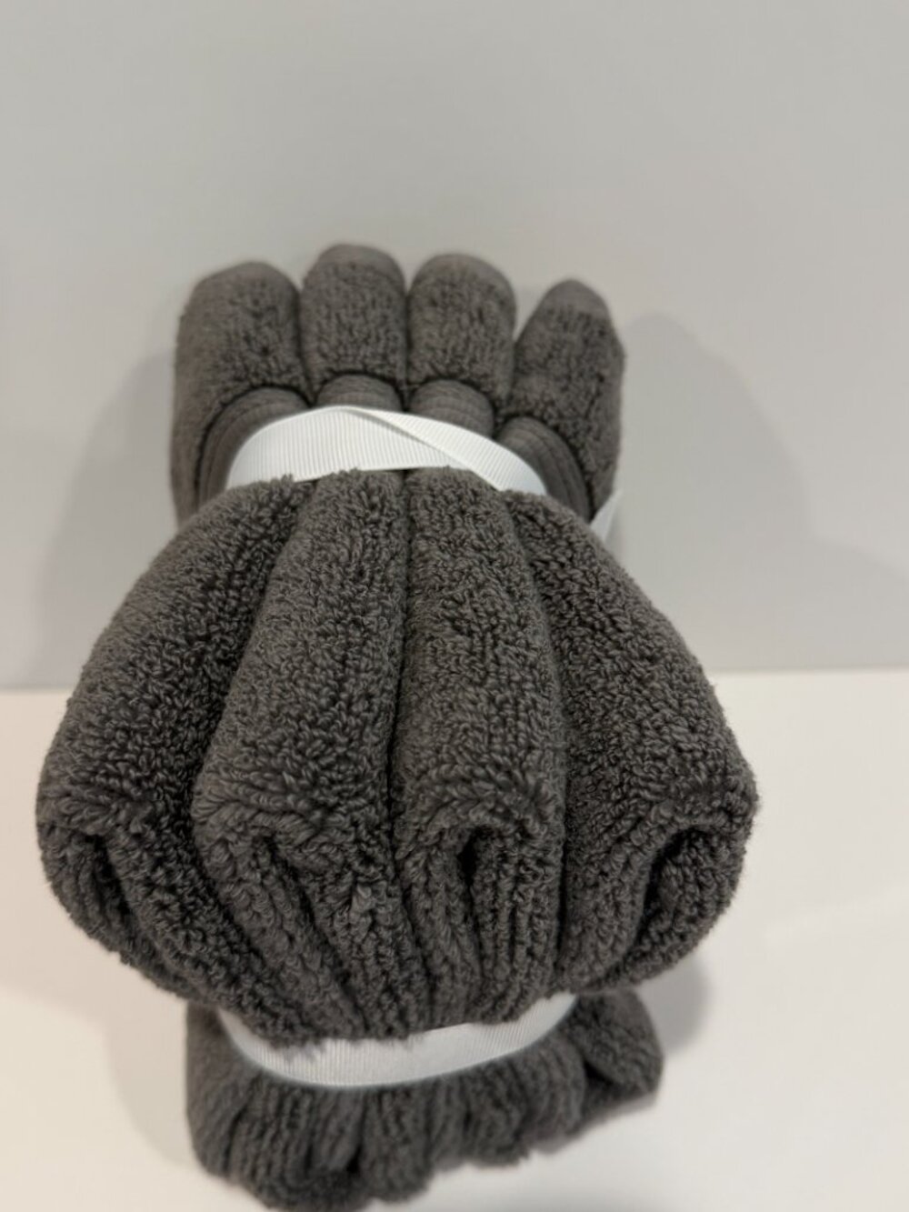 Brooks Brothers Washcloths Set of 4 Charcoal Gray Zero Twist Solucell 13x13" NWT - Picture 8 of 12